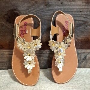Rachel Shoes Girls Gold Sandals 2M Gently Used